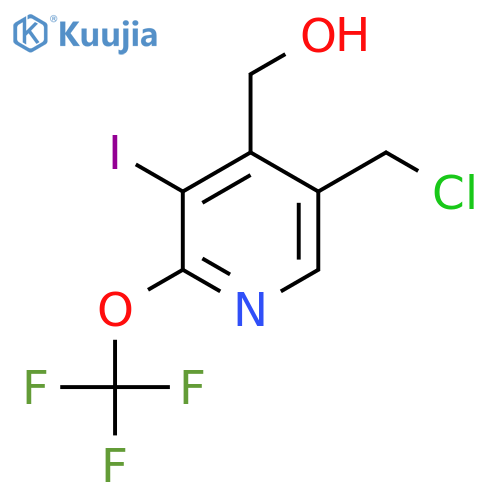 5-(Chloromethyl)-3-iodo-2-(trifluoromethoxy)pyridine-4-methanol structure