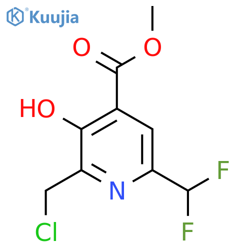 Methyl 2-(chloromethyl)-6-(difluoromethyl)-3-hydroxypyridine-4-carboxylate structure