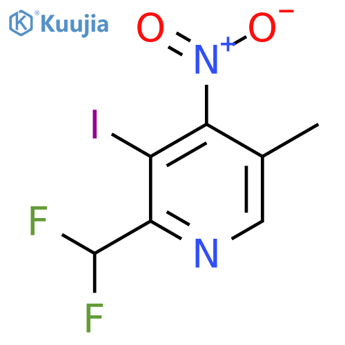 2-(Difluoromethyl)-3-iodo-5-methyl-4-nitropyridine structure