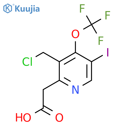 3-(Chloromethyl)-5-iodo-4-(trifluoromethoxy)pyridine-2-acetic acid structure