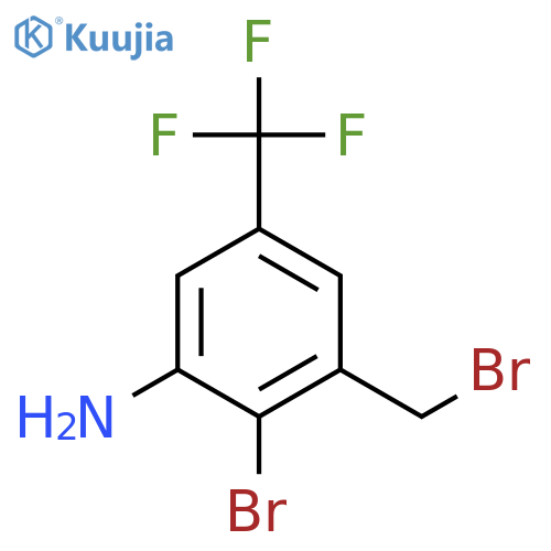 3-Amino-2-bromo-5-(trifluoromethyl)benzyl bromide structure