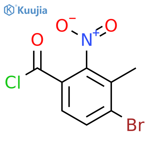 4-Bromo-3-methyl-2-nitrobenzoyl chloride structure