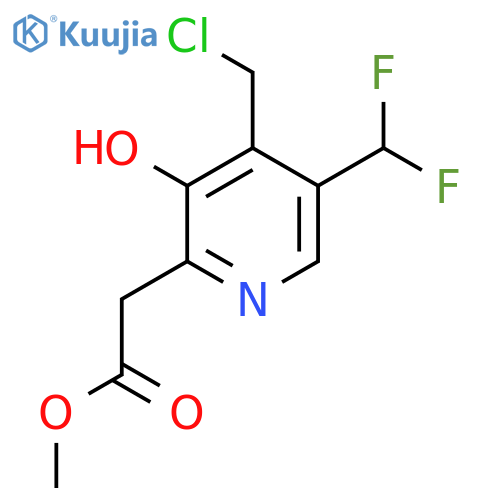 Methyl 4-(chloromethyl)-5-(difluoromethyl)-3-hydroxypyridine-2-acetate structure