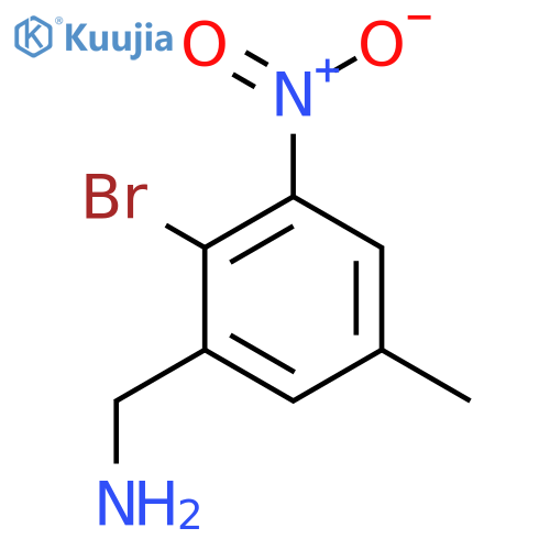 2-Bromo-5-methyl-3-nitrobenzylamine structure