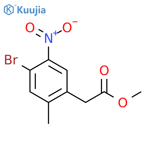 Methyl 4-bromo-2-methyl-5-nitrophenylacetate structure