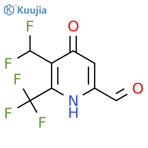 3-(Difluoromethyl)-4-hydroxy-2-(trifluoromethyl)pyridine-6-carboxaldehyde structure