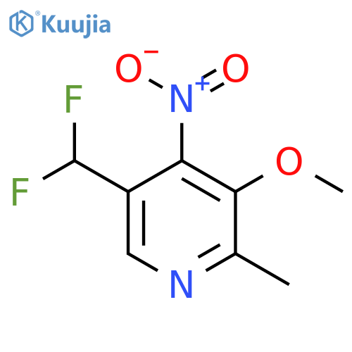 5-(Difluoromethyl)-3-methoxy-2-methyl-4-nitropyridine structure