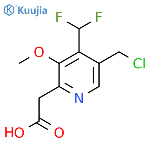 5-(Chloromethyl)-4-(difluoromethyl)-3-methoxypyridine-2-acetic acid structure
