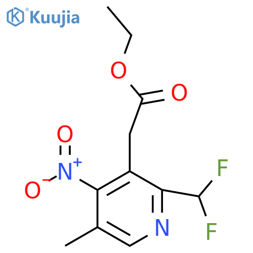 Ethyl 2-(difluoromethyl)-5-methyl-4-nitropyridine-3-acetate structure
