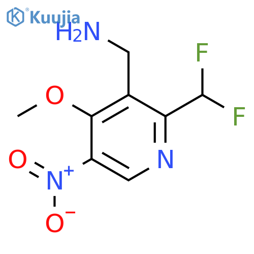 3-(Aminomethyl)-2-(difluoromethyl)-4-methoxy-5-nitropyridine structure