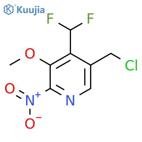 5-(Chloromethyl)-4-(difluoromethyl)-3-methoxy-2-nitropyridine structure