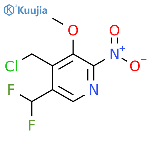 4-(Chloromethyl)-5-(difluoromethyl)-3-methoxy-2-nitropyridine structure