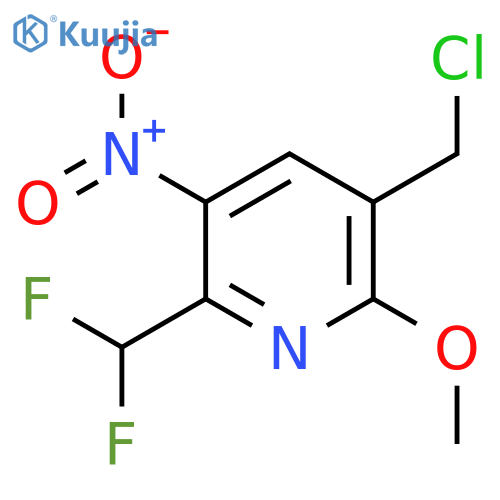 3-(Chloromethyl)-6-(difluoromethyl)-2-methoxy-5-nitropyridine structure