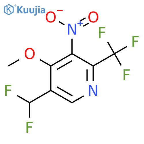 5-(Difluoromethyl)-4-methoxy-3-nitro-2-(trifluoromethyl)pyridine structure