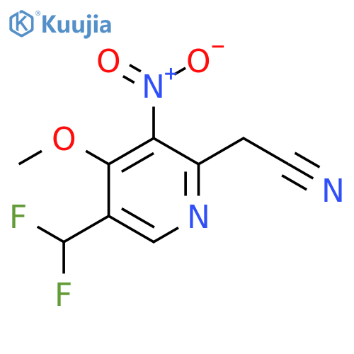 5-(Difluoromethyl)-4-methoxy-3-nitropyridine-2-acetonitrile structure