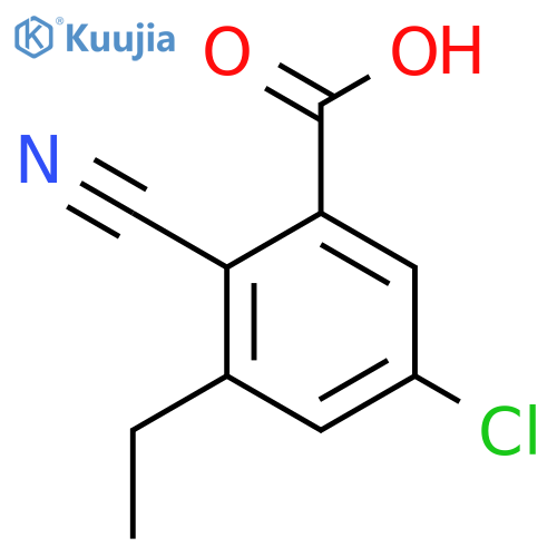 5-Chloro-2-cyano-3-ethylbenzoic acid structure