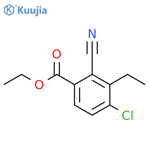 Ethyl 4-chloro-2-cyano-3-ethylbenzoate structure