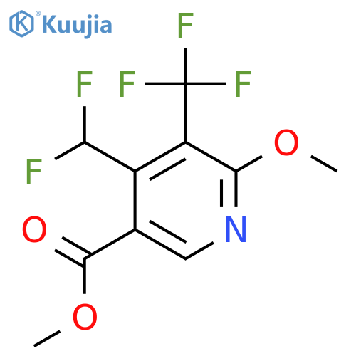 Methyl 4-(difluoromethyl)-2-methoxy-3-(trifluoromethyl)pyridine-5-carboxylate structure