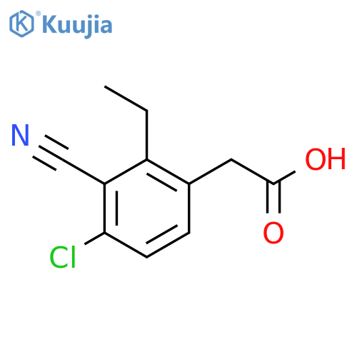 4-Chloro-3-cyano-2-ethylphenylacetic acid structure