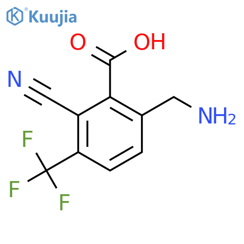 6-Aminomethyl-2-cyano-3-(trifluoromethyl)benzoic acid structure