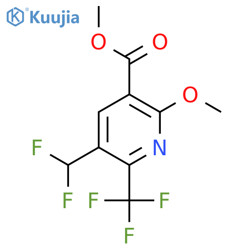 Methyl 3-(difluoromethyl)-6-methoxy-2-(trifluoromethyl)pyridine-5-carboxylate structure