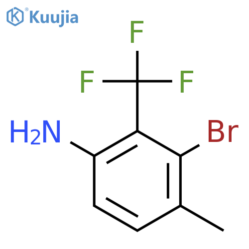 3-Bromo-4-methyl-2-(trifluoromethyl)aniline structure