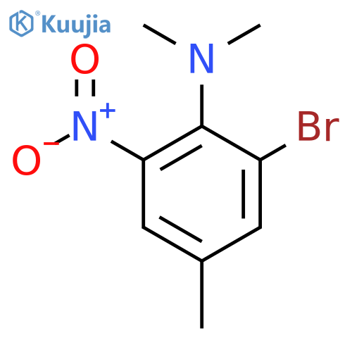 2-Bromo-6-nitro-N,N,4-trimethylaniline structure