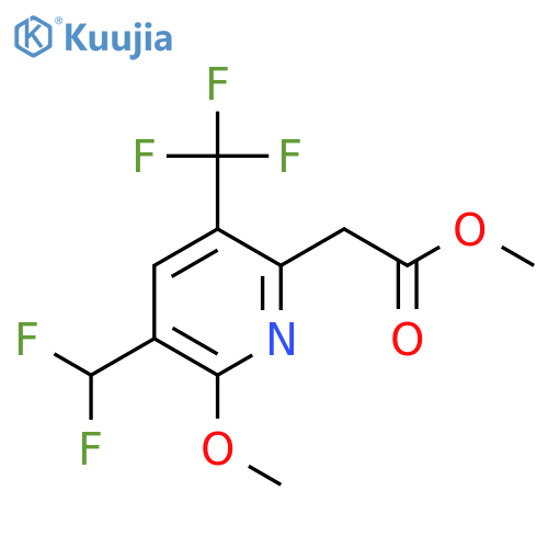 Methyl 3-(difluoromethyl)-2-methoxy-5-(trifluoromethyl)pyridine-6-acetate structure