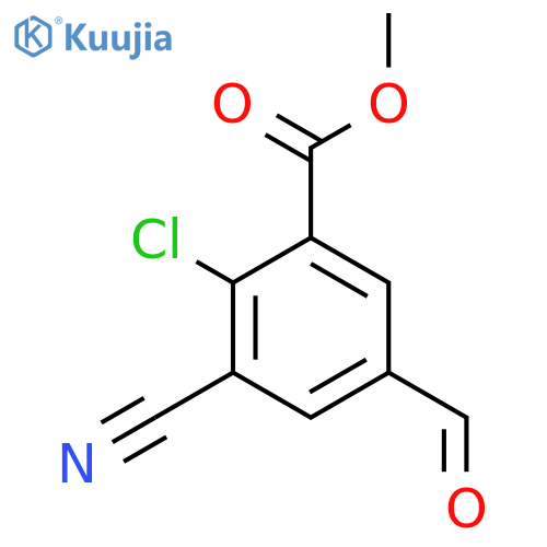 Methyl 2-chloro-3-cyano-5-formylbenzoate structure