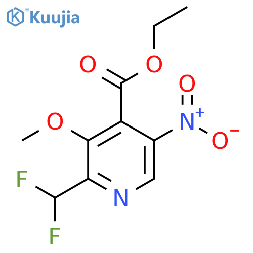 Ethyl 2-(difluoromethyl)-3-methoxy-5-nitropyridine-4-carboxylate structure