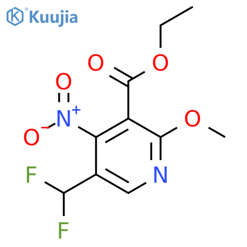 Ethyl 5-(difluoromethyl)-2-methoxy-4-nitropyridine-3-carboxylate structure