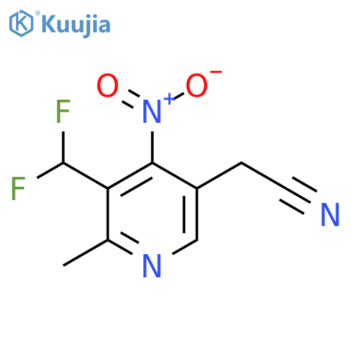 3-(Difluoromethyl)-2-methyl-4-nitropyridine-5-acetonitrile structure