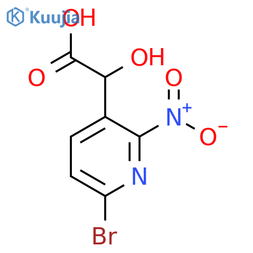 2-(6-Bromo-2-nitropyridin-3-yl)-2-hydroxyacetic acid structure