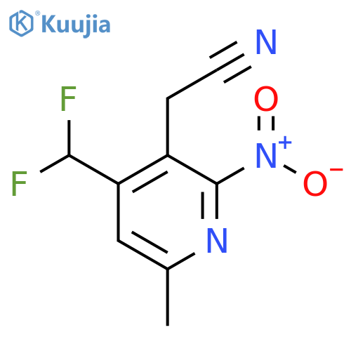 4-(Difluoromethyl)-6-methyl-2-nitropyridine-3-acetonitrile structure
