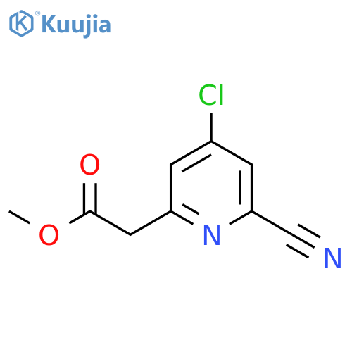 Methyl 4-chloro-2-cyanopyridine-6-acetate structure