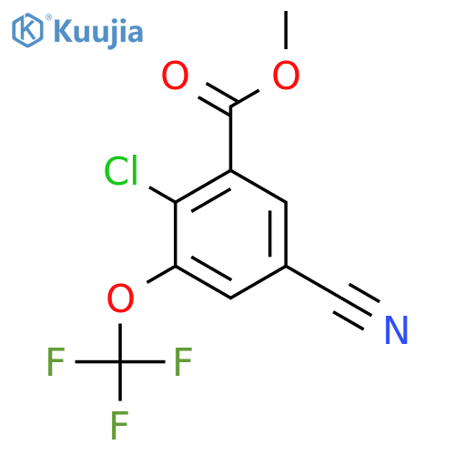 Methyl 2-chloro-5-cyano-3-(trifluoromethoxy)benzoate structure