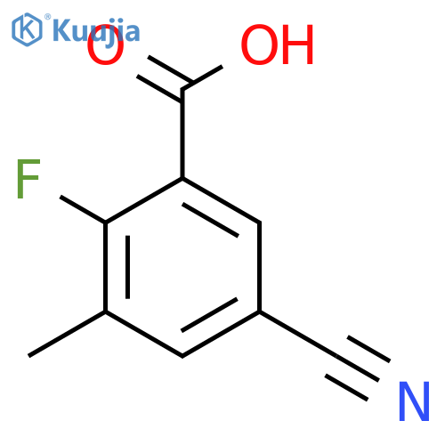 5-Cyano-2-fluoro-3-methylbenzoic acid structure