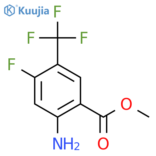 Methyl 2-amino-4-fluoro-5-(trifluoromethyl)benzoate structure