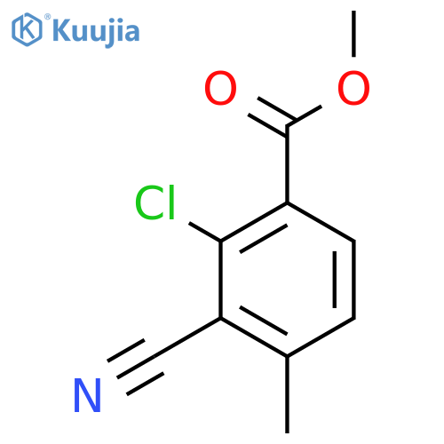 Methyl 2-chloro-3-cyano-4-methylbenzoate structure