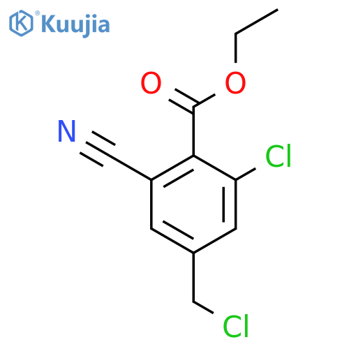Ethyl 2-chloro-4-chloromethyl-6-cyanobenzoate structure