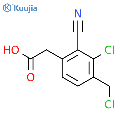 3-Chloro-4-chloromethyl-2-cyanophenylacetic acid structure