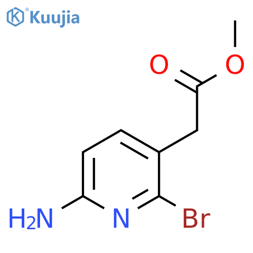 Methyl 6-amino-2-bromopyridine-3-acetate structure