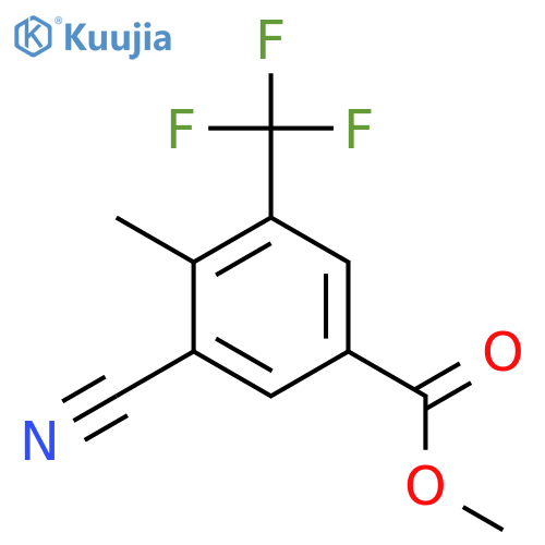 Methyl 3-cyano-4-methyl-5-(trifluoromethyl)benzoate structure