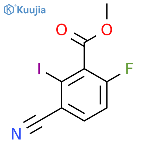 Methyl 3-cyano-6-fluoro-2-iodobenzoate structure