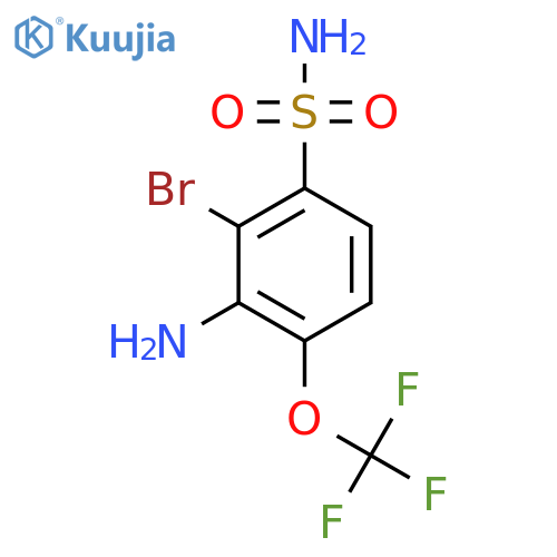 3-Amino-2-bromo-4-(trifluoromethoxy)benzenesulfonamide structure