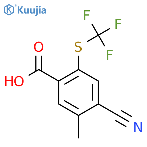 4-Cyano-5-methyl-2-(trifluoromethylthio)benzoic acid structure