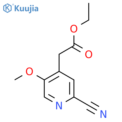 Ethyl 2-cyano-5-methoxypyridine-4-acetate structure