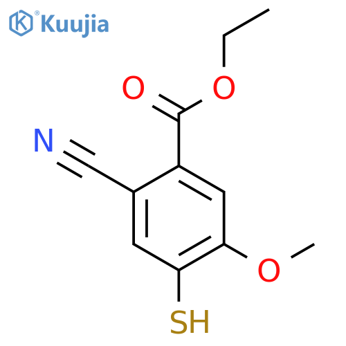 Ethyl 2-cyano-4-mercapto-5-methoxybenzoate structure