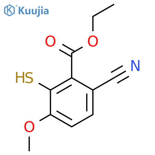 Ethyl 6-cyano-2-mercapto-3-methoxybenzoate structure