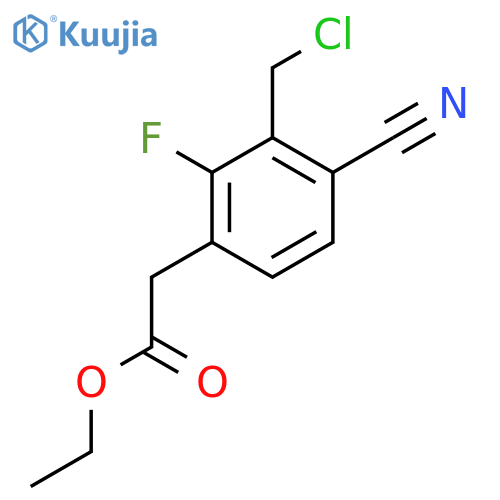 Ethyl 3-chloromethyl-4-cyano-2-fluorophenylacetate structure